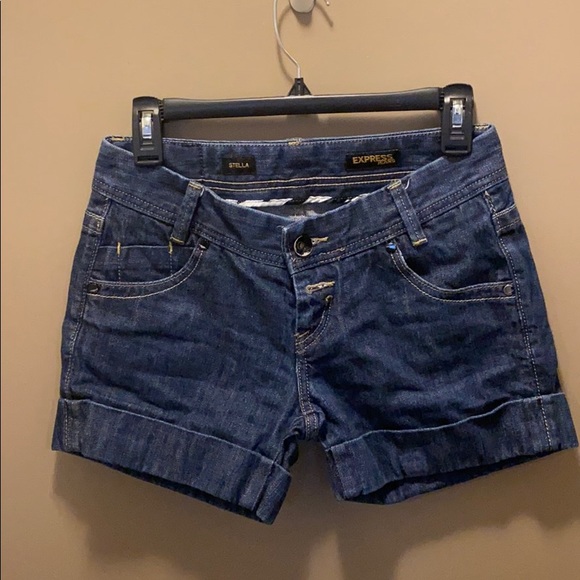 Express Jean Shorts -Stella- Size 0 - Picture 1 of 6